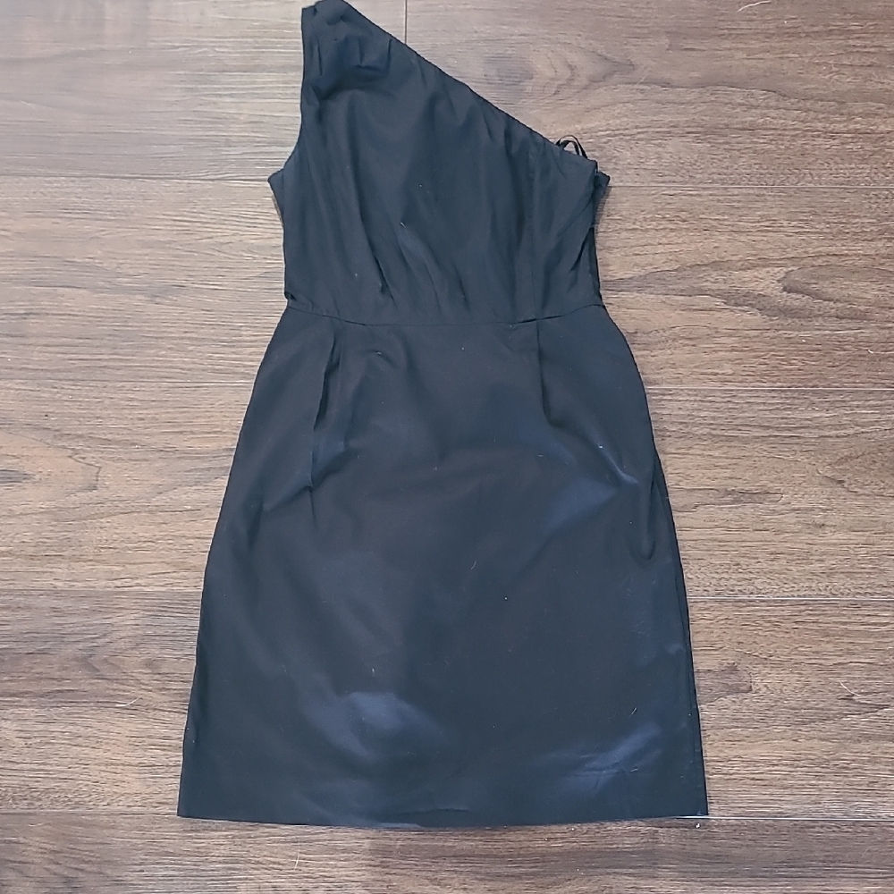 J. Crew Black One-Shoulder Dress